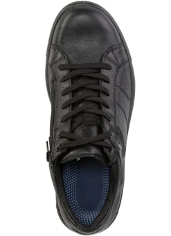 Outlet GINO GALANTE Schnürschuh aus Nubukleder mit Kontrastbesätzen SCHWARZ
