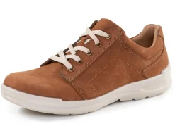 Clearance GINO GALANTE Schnürschuh aus bestem Rind-Nubukleder COGNAC