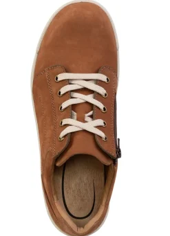 Clearance GINO GALANTE Schnürschuh aus bestem Rind-Nubukleder COGNAC