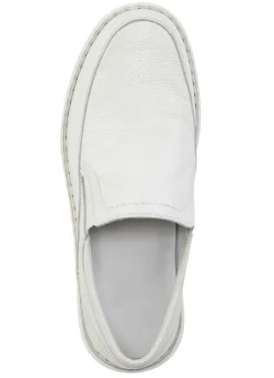 GINO GALANTE Slipper aus genarbtem Nappaleder NATURWEISS