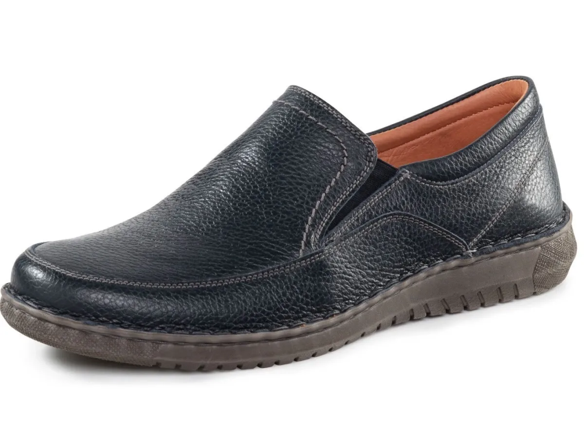 Best GINO GALANTE Slipper aus genarbtem Nappaleder DUNKELBLAU