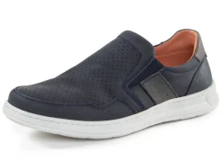 Discount GINO GALANTE Slipper aus luftig perforiertem Rind-Nubukleder DUNKELBLAU