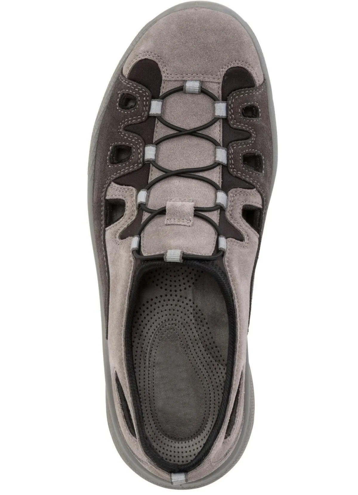 GINO GALANTE Slipper mit elastischer Zierschnürung TAUPE-STEIN