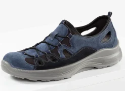 GINO GALANTE Slipper mit elastischer Zierschnürung BLAU