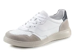 Outlet GINO GALANTE Sneaker teilweise mit Zierlochung WEISS-GRAU-BLAU