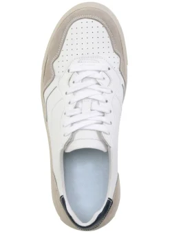 Outlet GINO GALANTE Sneaker teilweise mit Zierlochung WEISS-GRAU-BLAU