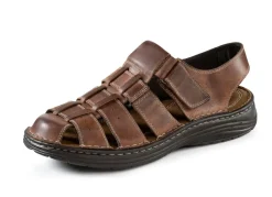 Online GINO GALANTE , sommerliche Herren-Sandalen, aus Leder MARONE