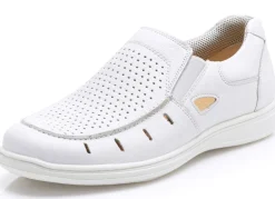 Discount GINO GALANTE , sommerliche Herren-Slipper, mit herausnehmbarem Fußbett NATURWEISS