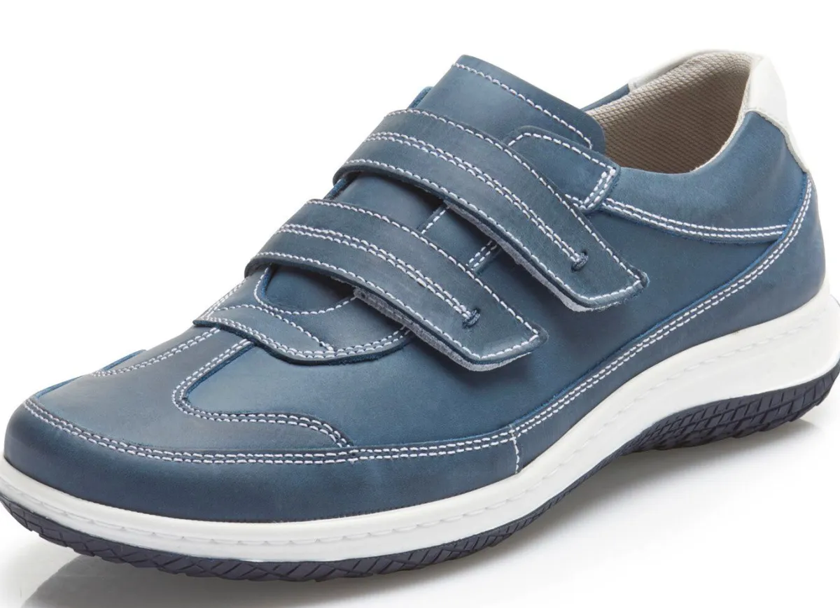 Outlet GINO GALANTE , sportliche Herren-Sneaker, mit herausnehmbarem Fußbett JEANS-WEISS