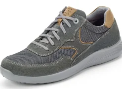 GINO GALANTE , sportliche Herren-Schnürschuhe, Weite K, mit herausnehmbarem Fußbett STEINGRAU