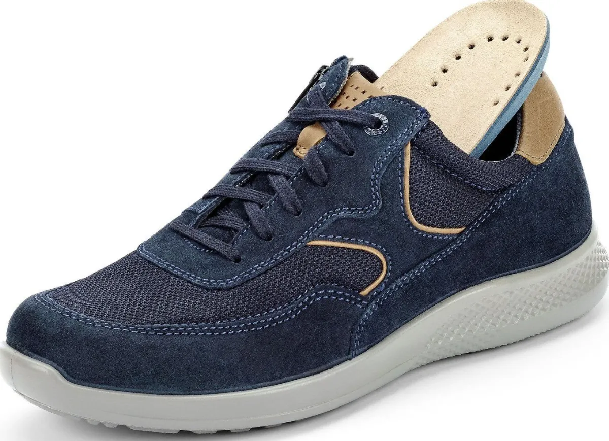Outlet GINO GALANTE , sportliche Herren-Schnürschuhe, Weite K, mit herausnehmbarem Fußbett MARINE
