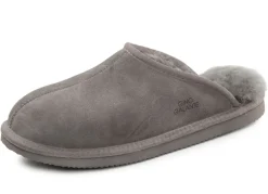 Outlet GINO GALANTE , trendige Herren-Hausschuhe, mit Lammfell GRAU