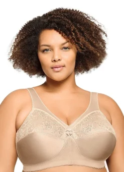 Discount BADER Glamorise Stütz-BH mit Spitze BEIGE