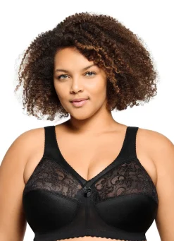 Discount BADER Glamorise Stütz-BH mit Spitze SCHWARZ