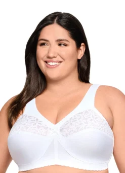 Best GLAMORISE Stütz-BH mit Stickereispitze WEISS