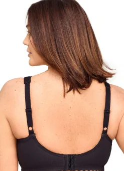 Best GLAMORISE Stütz-BH mit Stickereispitze SCHWARZ