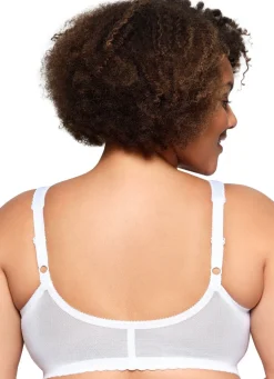 Discount BADER Glamorise Stütz-BH mit Vorderverschluss WEISS