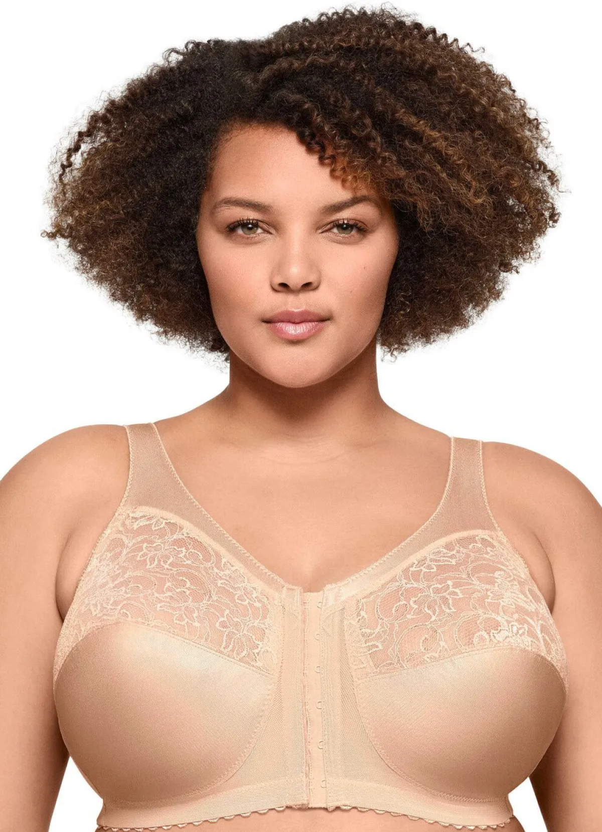 BADER Glamorise Stütz-BH mit Vorderverschluss BEIGE