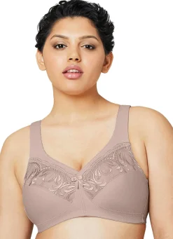 Sale GLAMORISE Stütz-BH mit Stickereispitze TAUPE