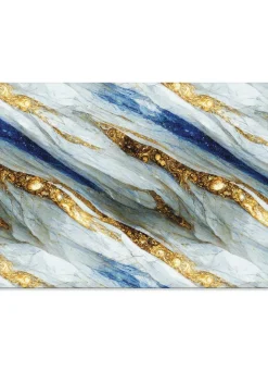 New BADER Glasbild mit hochauflösendem Digitaldruck BLAU-GOLD