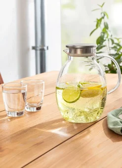 Clearance BADER Glaskanne mit integriertem Sieb TRANSPARENT