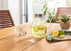 Clearance BADER Glaskanne mit integriertem Sieb TRANSPARENT