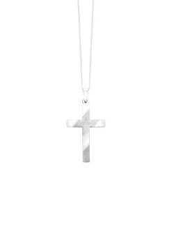 Outlet BADER Glänzend/mattiert: schicker Kreuz-Anhänger