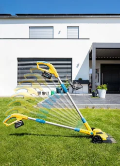 Clearance BADER Gloria FineCut Akku-Einhandmäher GELB-BLAU
