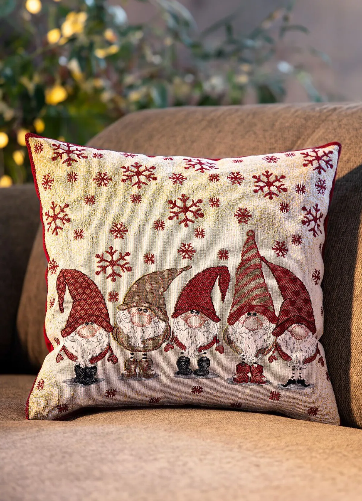 Best BADER Gobelin-Kissenbezug mit Wichtel-Motiven BUNT