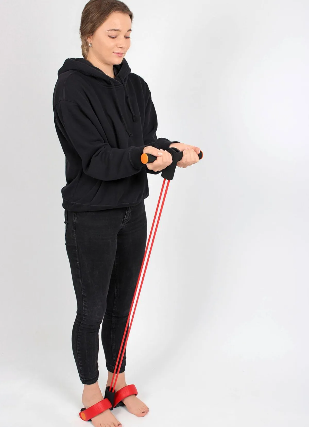 Clearance BADER Gymnastiktrainer, im Sitzen und Stehen nutzbar SCHWARZ-ROT