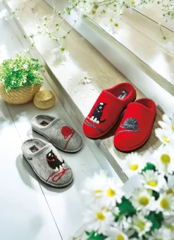 Discount BADER Haflinger-Hausschuhe Caty, aus hochwertiger Schurwolle GRAU