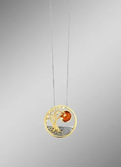 Online BADER Halskette in Bicolor mit Baum-Motiv