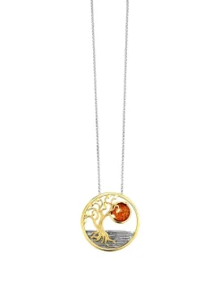 Online BADER Halskette in Bicolor mit Baum-Motiv