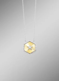 Discount BADER Halskette in Bicolor mit 1 Brillant und 36 Diamanten