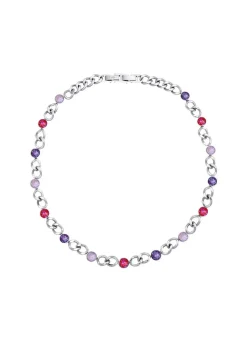 Outlet BADER Halskette mit Kristallen in Pink