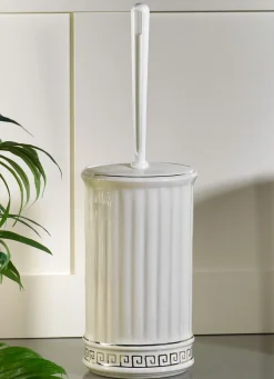 Outlet BADER Handgefertigte Badezimmer-Accessoires aus Keramik CREME-SILBER