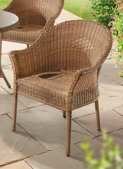 Discount BADER Handgeflochtene Gartenmöbel Bamberg natur