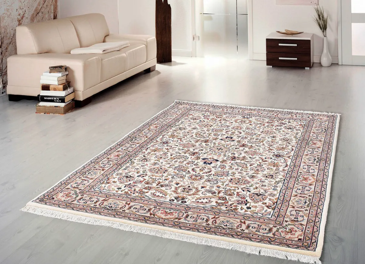 New BADER Handgeknüpfte Brücken und Teppiche aus 100% Schurwolle BEIGE