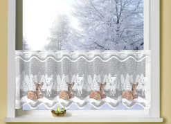 Best BADER Handkolorierter Kurzstore mit Reh-Motiv BUNT
