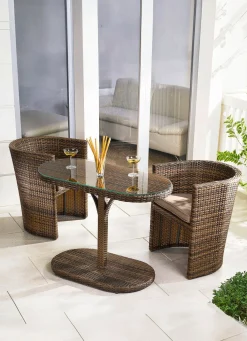 New HARTMAN Balkon-Möbel, 3-teilig BRAUN