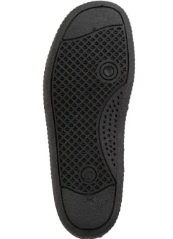 Discount BADER Hausschuh aus Cord-Textilmaterial SCHWARZ