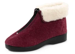 New BADER Haus-Stiefelette mit praktischem Front-Reißverschluss BORDEAUX