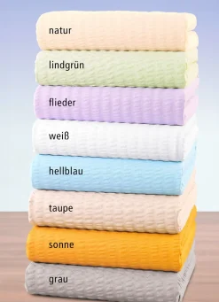 Best BADER Hautfreundliche Seersucker-Spannbetttücher von Florella