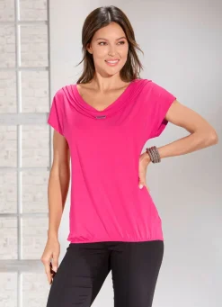 Outlet BADER Hübsches Shirt mit Zierbänder PINK