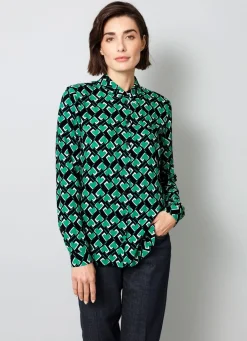 New BADER Hemdbluse MARINE-GRÜN