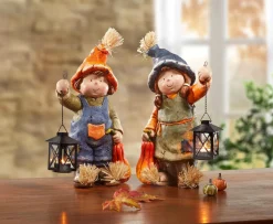 Online BADER Herbstkinder mit Kürbis und Laterne BLAU-ORANGE-GRÜN