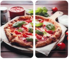Sale WENKO Herdabdeckplatten aus Glas, 2er-Set PIZZA