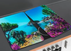 Hot WENKO Herdabdeckplatten aus Glas, 2er-Set MITTELMEERKÜSTE