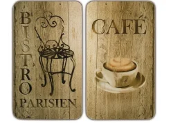 Hot WENKO Herdabdeckplatten , 2er Set BISTRO