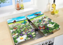 Best WENKO Herdabdeckplatten mit n-Motiv SOMMERWIESE